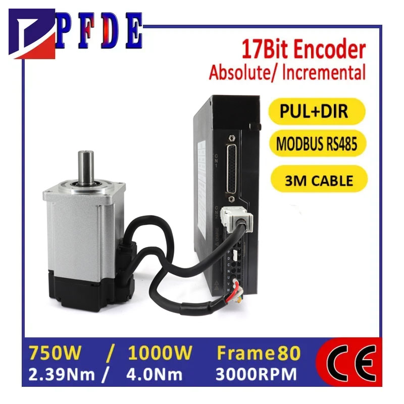 Servo Motor 750W Ac Driver - 17-битный инкрементный энкодер AC220V 750W Серводвигатель