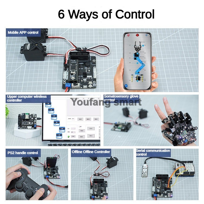6-канальный PWM-сервоконтролле – обзор и цена Robotic Arm Kit Arduino