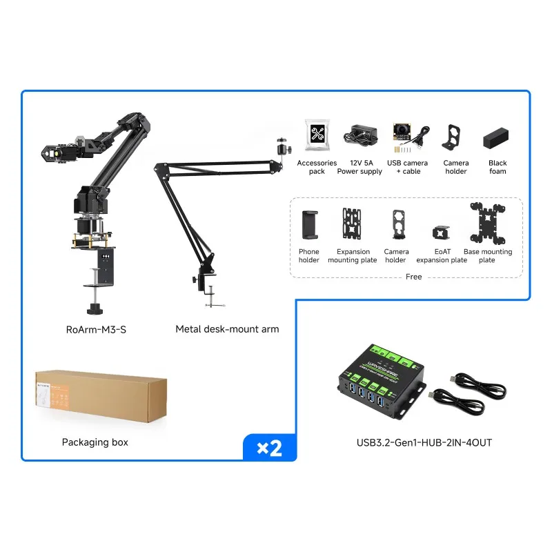 Комплект для проекта робота Le – обзор и цена Robot Arm 5 Dof Servo