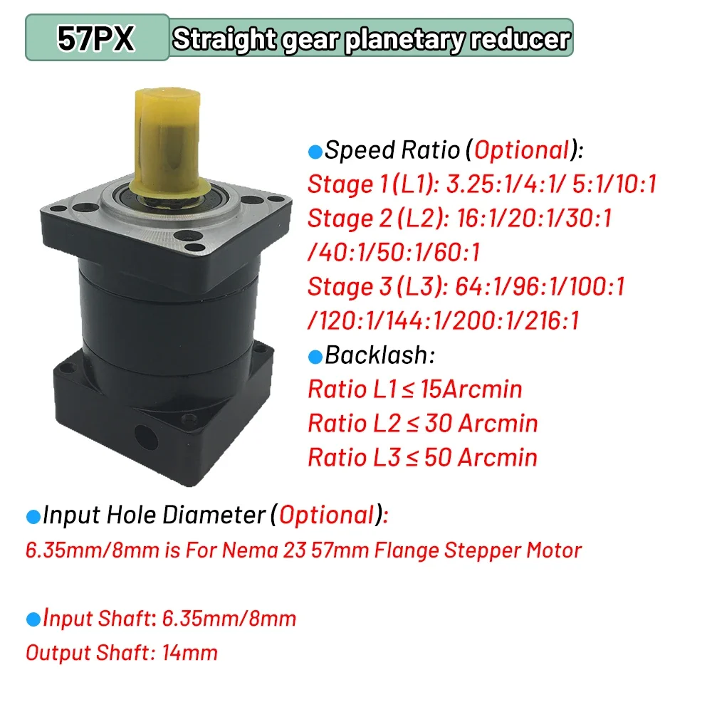 Планетарный редуктор YUNDUAN,  – обзор и цена Planetary Gearbox Nema 23