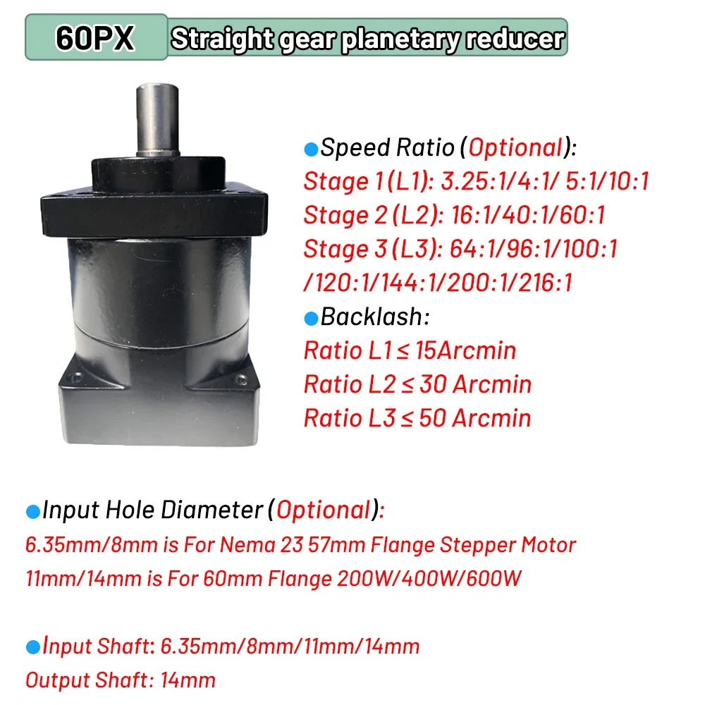 Планетарный редуктор YUNDUAN,  – обзор и цена Planetary Gearbox Nema 23