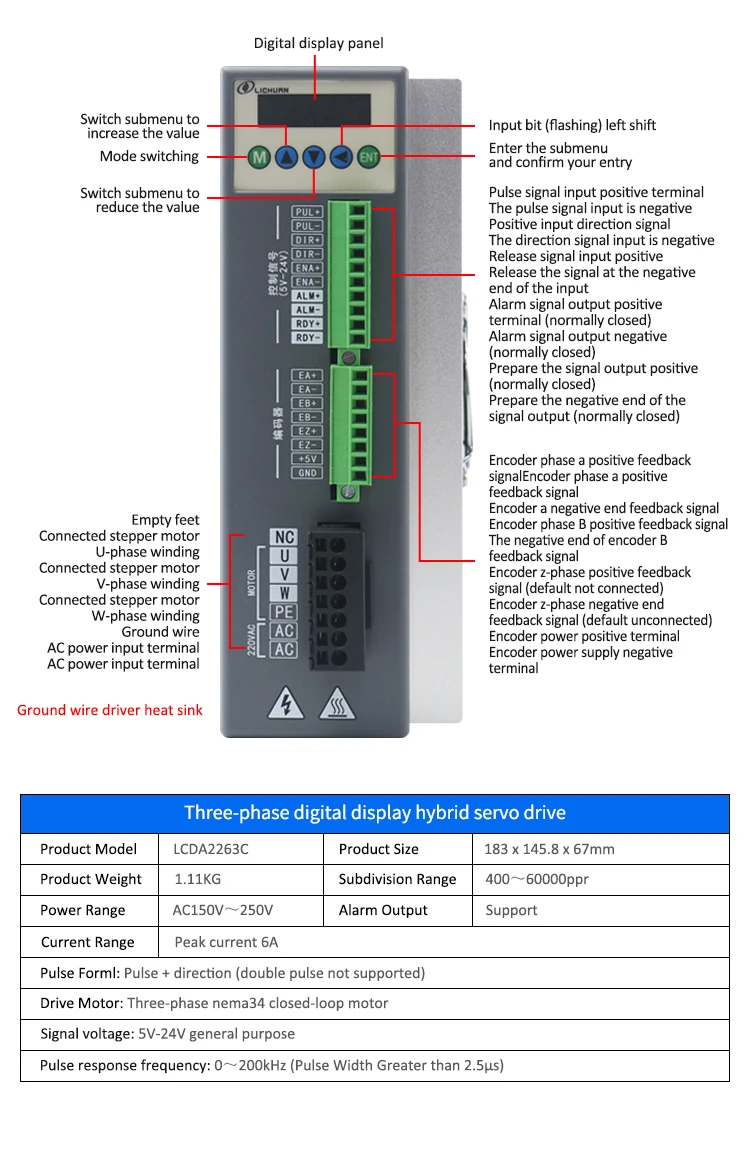 Комплект шагового двигателя LI – обзор и цена Stepper Motor Nema 34 Closed Loop