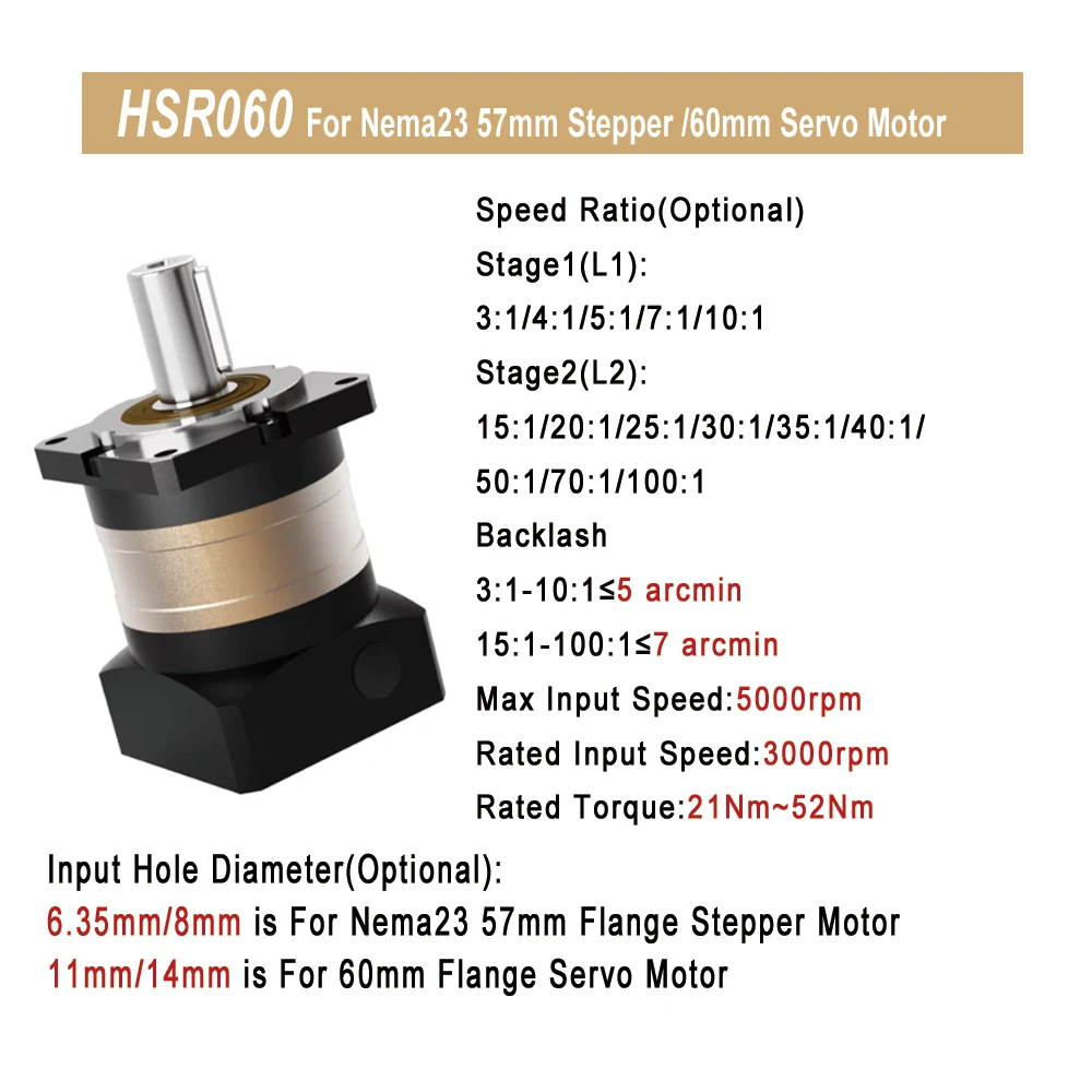 Спирально-планетарный редуктор – обзор и цена Planetary Gearbox Nema 23